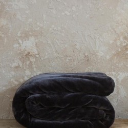 Κουβέρτα Βελουτέ Μονή 160x220 Coperta - Black