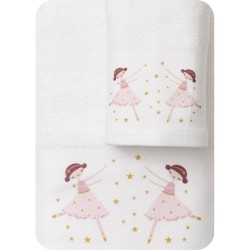 Πετσέτες Σετ 2ΤΜΧ Olivia Λευκό  70 x 120 / 30 x 50 cm