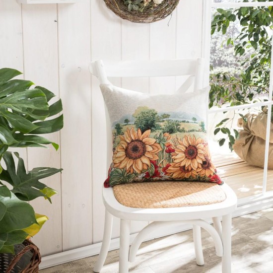 Μαξιλαροθήκη Sunflower - 45x45cm με γέμιση Μαξιλαροθήκη Sunflower - 45x45cm με γέμιση