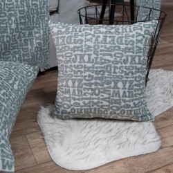 Μαξιλαροθήκη Letters 04 - 65x65cm δαπέδου με γέμιση 